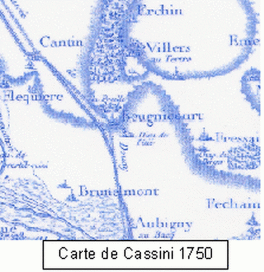 Carte de Cassini 1750
